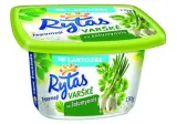 Lactose-free spreadable curd RYTAS 15% fat with greens, 130 g