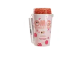 Tea drink OMG Bubble Tea with strawberry bubbles, peach flavor