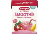 Drinkable banana and strawberry puree SEMPER, from 12 months, 200 ml