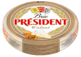 Brie cheese PRESIDENT with walnuts, 60% fat, 1 kg