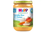 Organic vegetable puree HIPP with rice and chicken, from 4 months, 190 g