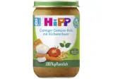 Organic vegetable, rice and chickpea puree from 8 months, 220 g