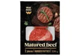Aged beef burger patties WELL DONE, 220 g