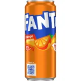 Sparkling orange flavor soft drink FANTA ORANGE, 330 ml