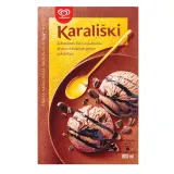 Chocolate eating ice cream KARALIŠKI with cocoa filling and brownie pieces, 800 ml