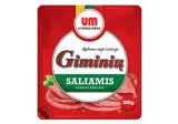 Hot smoked GIMINIŲ salami (slices), I r., 180 g