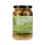 Organic green olives in brine without pits BILLA BIO, 350 g