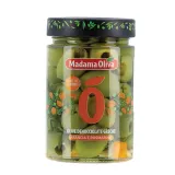Greek pitted green olives with orange peel and rosemary MADAMA OLIVA, 140 g