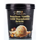 Edible ice cream with fragrant vanilla and macadamia nut pieces BILLA PREMIUM, 500 ml