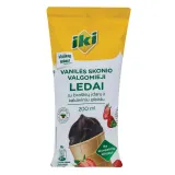 Strawberry flavor edible ice cream with cocoa glaze IKI, 200 ml