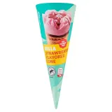 Strawberry flavor cone ice cream BILLA, 120 ml