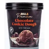 Chocolate and cocoa cream ice cream with milk chocolate coating and cocoa cookie pieces BILLA PREMIUM, 500 ml