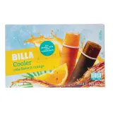 Cola and orange flavored edible ice cream BILLA COOLER, 6X110 ml