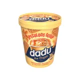 DADU vanilla ice cream with salty caramel filling and speculoos cookies