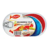 Mackerel fillet in tomato sauce GRAA, 170 g