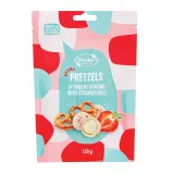 Rutuliukai su jogurtiniu glaistu ir braškėmis RŪTA PRETZELS, 120 g