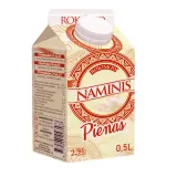 Полуобезжиренное молоко Rokiškio HOMEMADE, 2,5% жира, 500 мл