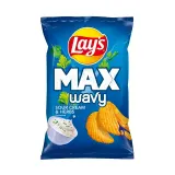 Sour cream and herb flavored potato chips LAY'S MAX WAVY, 120 g