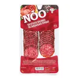 Boiled, hot smoked salami with black pepper