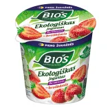 Organic yogurt lactose-free with strawberries BIOS, 3.1% fat, 125 g