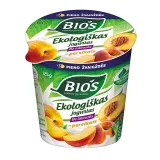 Organic yogurt lactose-free with peaches BIOS, 3.1% fat, 125 g