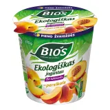 Organic yogurt lactose-free with peaches BIOS, 3.1% fat, 370 g