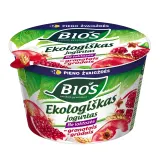 Organic yogurt lactose-free with pomegranates and grains BIOS, 3.2% fat, 200 g