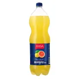 Lemon and grapefruit flavored carbonated soft drink with sugars and sweetener RASA, 2 l