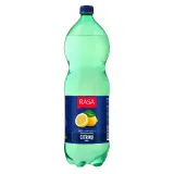 Lemon flavored carbonated soft drink with sugars and sweetener RASA, 2 l