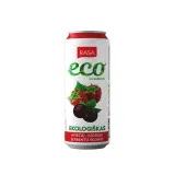 Organic raspberry and blackcurrant flavored sparkling drink with juice RASA BIO, 330 ml