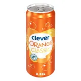 Orange flavored sparkling drink CLEVER, 330 ml