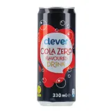 Cola flavored sparkling drink CLEVER COLA ZERO, 330 ml