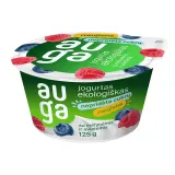 Organic yogurt with blueberries and raspberries AUGA, 3.5% fat, 125 g
