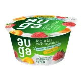 Organic yogurt with apricots and strawberries AUGA, 3.5% fat, 125 g