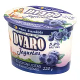 Layered yogurt with blueberries DVARO, 2.8% fat, 220 g