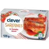 Sardines in tomato sauce CLEVER, 125 g
