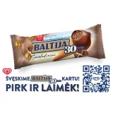 Chocolate ice cream with waffle pieces BALTIJA, 140 ml