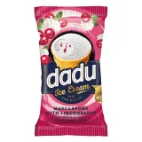 Mascarpone cheese flavored ice cream DADU with lingonberry filling, 120 ml