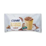 Chocolate flavored ice cream in a waffle cup CLEVER, 120 ml