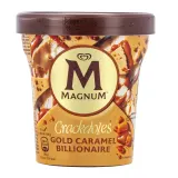 Cookie flavored milk ice cream MAGNUM Double Gold Caramel Billionaire, 85 ml