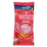 Mini strawberry ice cream with cottage cheese in a waffle cup DADU, 85 ml