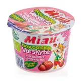 Organic curd with strawberries and wild strawberries MIAU, 6% fat, 100 g