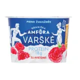 Cottage cheese with raspberries lactose-free GRAIKIŠKA AMFORA PROTEIN, 0,8% fat, 200 g