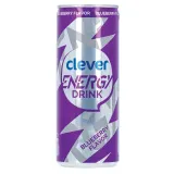 Blueberry flavored energy drink CLEVER, 250 ml