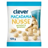 Roasted and salted macadamia nuts CLEVER, 125 g