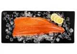 Fresh trout fillet (lat. Oncorhynchus mykiss) with skin, 1 kg
