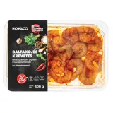 Pale shrimp in garlic, chili pepper and coriander marinade, thawed, 300g.