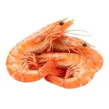 Atitirpintos Baltakojės blyškiosios krevetės, 30/40 su galva, su kiautu, virtos, 1kg