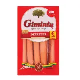 Cooked GIMINIŲ sausages, a. r., 860 g