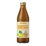 Organic fermented passion fruit and lemon flavored tea drink VOELKEL KOMBUCHA, 330 ml